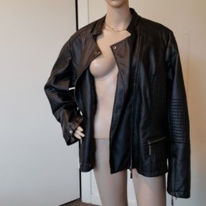 Black leather jacket
